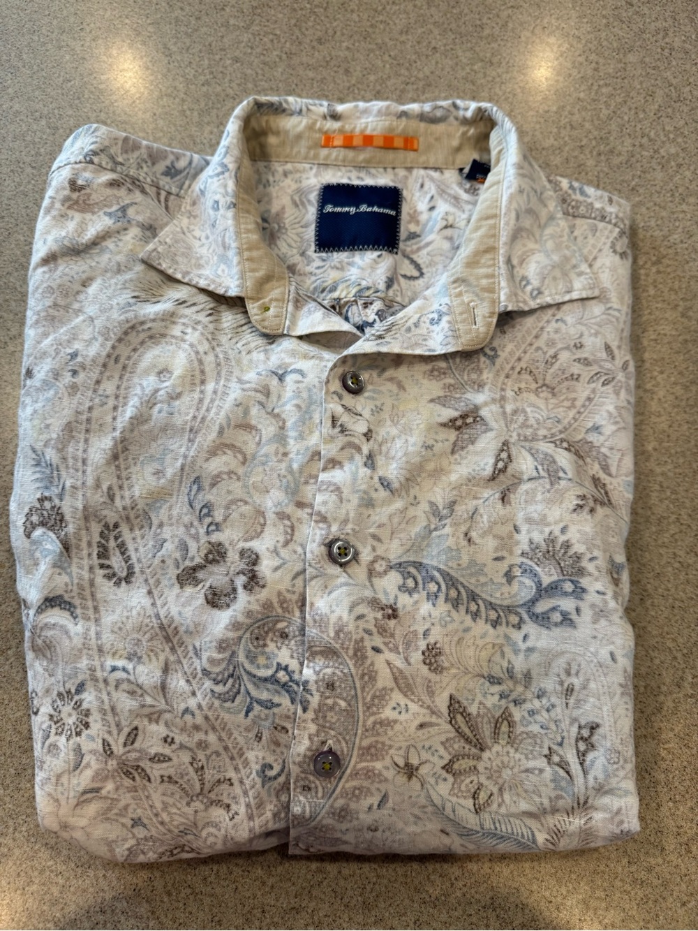 Xl Tommy Bahama, long  sleeve linen and cotton button shirt